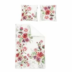 Brandneu ❤️ Irisette JUWEL-K MAKO-SATIN Bettwäsche-Set - 135x200 / 80x80 Cm - Rosé ✨