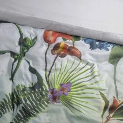 Auslauf ✔️ Damai Ficus Bettwäsche-Set Aus Bio-Baumwoll-Satin - 155x220 / 80x80 Cm - Green ❤️ -ESSENZA HOME SHOP unnamed file 481