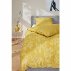 Auslauf ? Musterring Blossom Bettwäsche-Set Aus Satin - 135x200 / 80x80 Cm - Gelb ? -ESSENZA HOME SHOP unnamed file 544