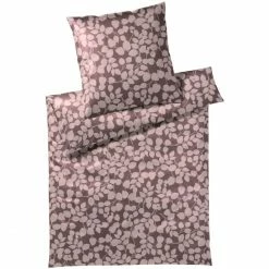 Angebote ? Elegante Twice Bettwäsche-Set Aus Mako-Satin - 135x200 / 40x80 Cm - Weinrot ?