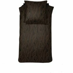 Auslauf ? Damai Bellezza Bettwäsche-Set Aus Satin - 135x200 / 80x80 Cm - Off Black ?