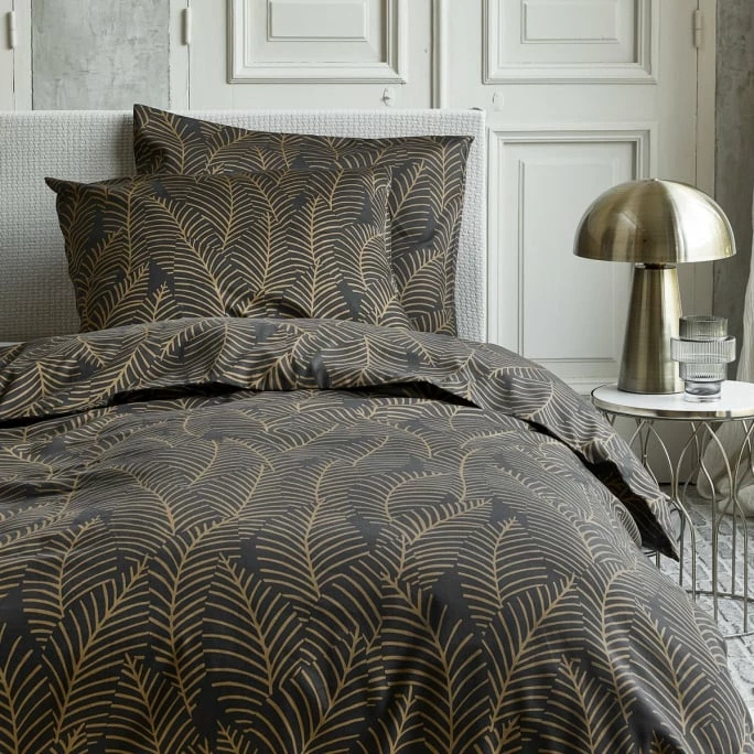 Auslauf ? Damai Bellezza Bettwäsche-Set Aus Satin - 135x200 / 80x80 Cm - Off Black ? 2 Auslauf ? Damai Bellezza Bettwäsche-Set Aus Satin - 135x200 / 80x80 Cm - Off Black ? – Bild 2