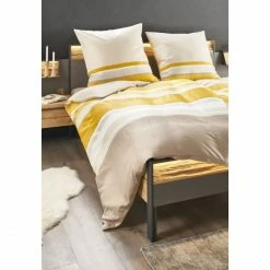 Angebote ❤️ Musterring Mixed Bettwäsche-Set Aus Satin - 135x200 / 80x80 Cm - Gelb ⌛ -ESSENZA HOME SHOP unnamed file 634