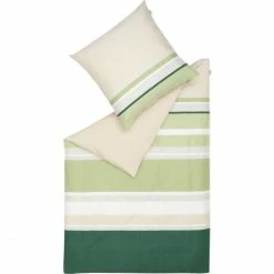 Brandneu ? Musterring Mixed Bettwäsche-Set Aus Satin - 135x200 / 80x80 Cm - Lind ?