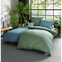 Bestpreis ? Fleuresse Rubin Bettwäsche-Set Aus Satin - 155x200 / 80x80 Cm - Denim ? -ESSENZA HOME SHOP unnamed file 699