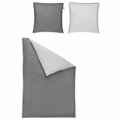 Am billigsten ? Irisette LINEA 8021 Satin Bettwäsche - 135x200 / 80x80 Cm - Grafit ?