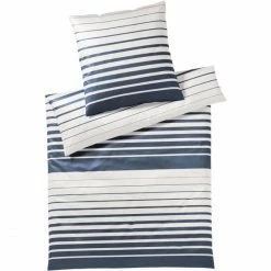 Schlussverkauf ⭐ Elegante Refine Kopfkissenbezug Aus Mako-Satin - 40x80 Cm - Marine ❤️