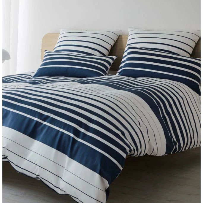 Schlussverkauf ⭐ Elegante Refine Kopfkissenbezug Aus Mako-Satin - 40x80 Cm - Marine ❤️ 2 Schlussverkauf ⭐ Elegante Refine Kopfkissenbezug Aus Mako-Satin - 40x80 Cm - Marine ❤️ – Bild 2