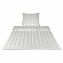 Rabatt ? Elegante Noblesse Bettwäsche Aus Mako-Satin - 155x220 / 40x80 Cm - Weiß ?