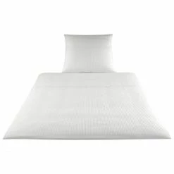 Rabatt ? Elegante Milano Bettwäsche Aus Mako-Satin - 135x200 / 40x80 Cm - Weiß ?