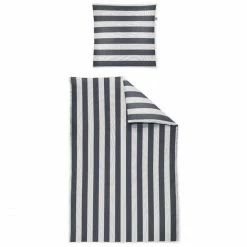 Am billigsten ? Irisette TAPE 8577 Mako-Satin Bettwäsche - 155x220 / 80x80 Cm - Grafit ?