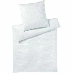 Rabatt ? Elegante Tides Bettwäsche-Set Aus Mako-Satin - 135x200 / 40x80 Cm - Silbergrau ?