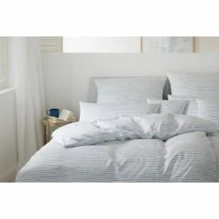 Neu ? Elegante Tides Kopfkissenbezug Aus Mako-Satin - 40x80 Cm - Wasserblau ? -ESSENZA HOME SHOP unnamed file 849