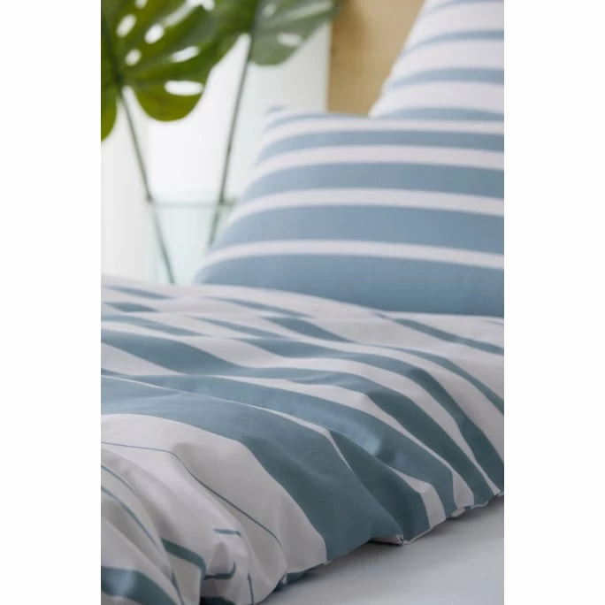 Budget ⌛ Elegante Refine Bettwäsche-Set Aus Mako-Satin - 135x200 / 40x80 Cm - Grau-aqua ⭐ 2 Budget ⌛ Elegante Refine Bettwäsche-Set Aus Mako-Satin - 135x200 / 40x80 Cm - Grau-aqua ⭐ – Bild 2