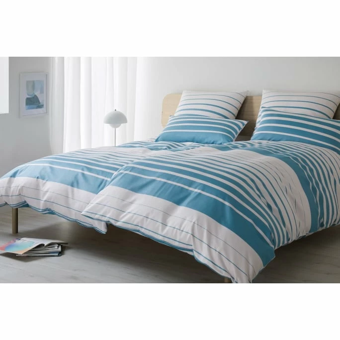 Budget ⌛ Elegante Refine Bettwäsche-Set Aus Mako-Satin - 135x200 / 40x80 Cm - Grau-aqua ⭐ 3 Budget ⌛ Elegante Refine Bettwäsche-Set Aus Mako-Satin - 135x200 / 40x80 Cm - Grau-aqua ⭐ – Bild 3