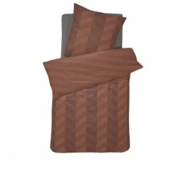 Angebote ✔️ Damai Atomy Bettwäsche-Set Aus Bio-Baumwoll-Satin - 155x220 / 80x80 Cm - Brick Red ?