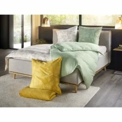 Bestes Angebot ❤️ Musterring Blossom Bettwäsche-Set Aus Satin - 135x200 / 80x80 Cm - Lind ? -ESSENZA HOME SHOP unnamed file 932