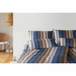 Neu ? Elegante Vivid Bettwäsche-Set Aus Mako-Satin - 135x200 / 40x80 Cm - Nougat Blau ⭐ -ESSENZA HOME SHOP unnamed file 941