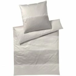 Aktion ✨ Elegante Shooting Star Bettwäsche-Set Aus Mako-Satin - 135x200 / 40x80 Cm - Taupe ✔️