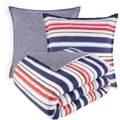 Blitzangebot ❤️ Tommy Hilfiger WATERCOLOR STRIPES Bettwäsche-Set Aus Mako-Satin - 140x200 / 70x90 Cm (AT) - Wave ?