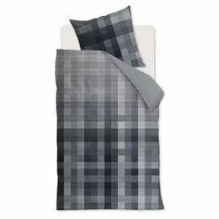 Auslauf ? Beddinghouse Tides Satin-Bettwäsche - 80x80 Cm - Blau/grau ?