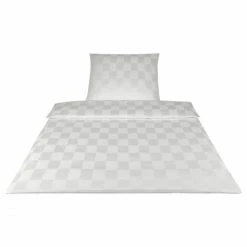 Blitzangebot ✨ Elegante Courage Bettwäsche Aus Mako-Satin - 155x220 / 40x80 Cm - Weiß ?